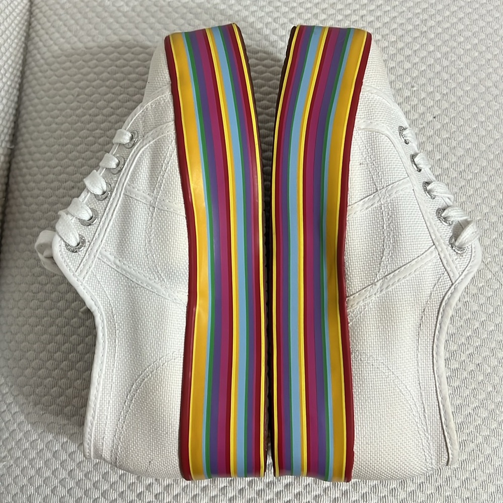 Superga Rainbow Platform Lace up Sneakers